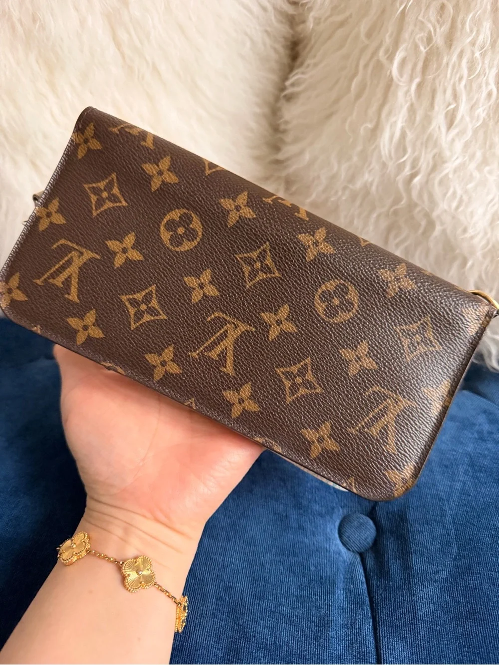 OUIS VUITTON Monogram Canvas Fleuri Insolite Wallet